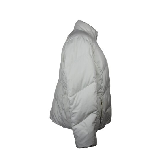 Eddie Bauer women's ivory full zip premium goose down filled puffer jacket 2X - Picture 4 of 16